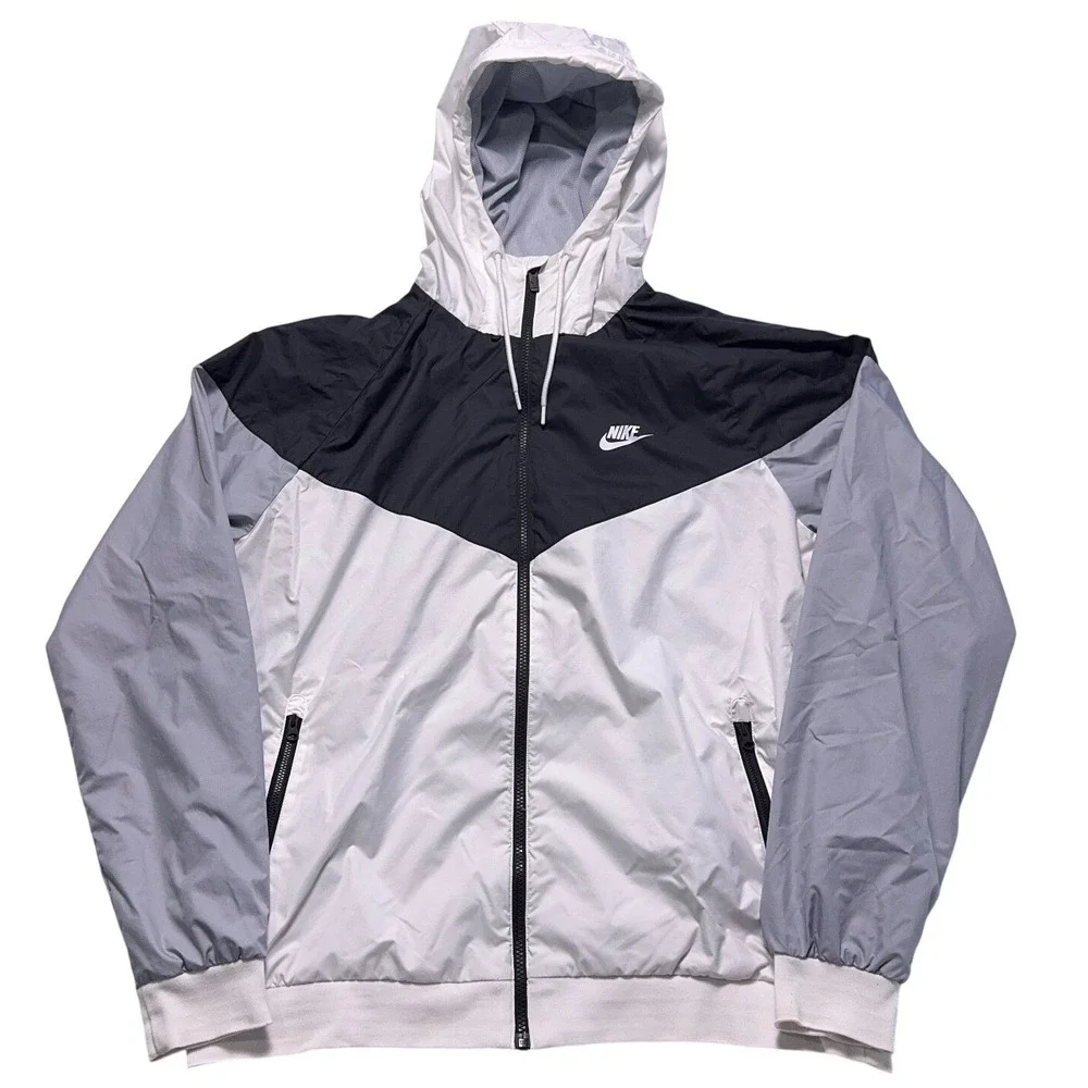 Nike Sportswear Windrunner Full-Zip Jacket Mens XL White Lined Windbreaker